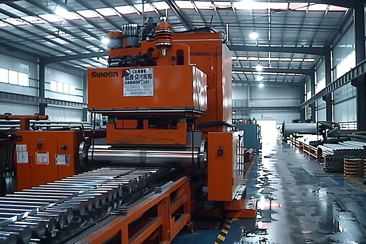 Automated steel grating assembly line with CAD design