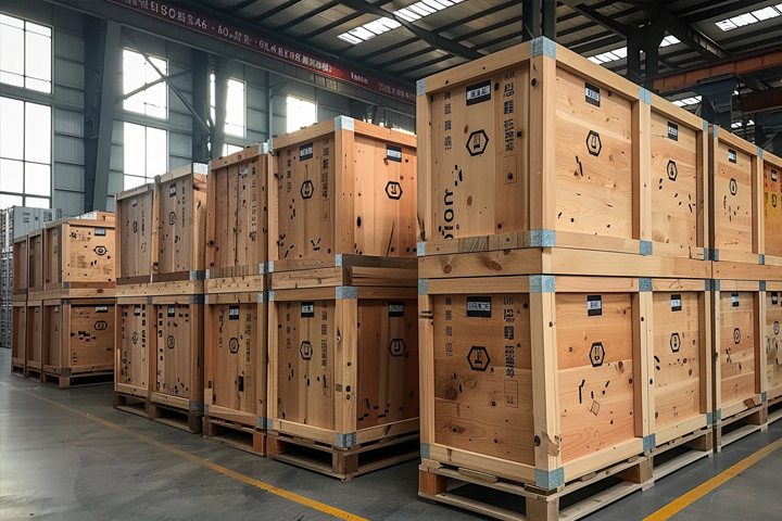Export standard wooden crate packaging for steel grating